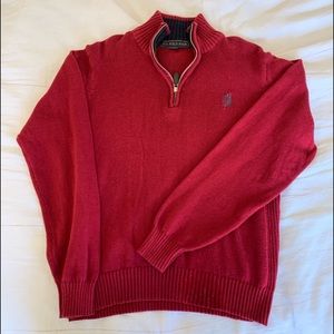Red Ralph Lauren Polo quarter zip sweater!